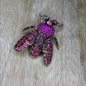 Pink/purple Fly/bug Beetle Brooche